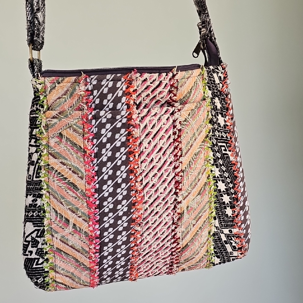 Demdaco "Your Journey" Multicolor Patchwork Cross… - image 2